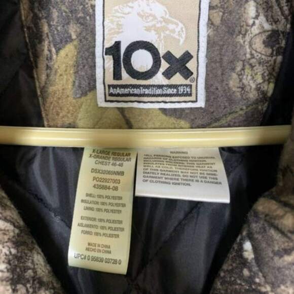 10X Mens Camoflauge Winter Coat Size XL (46/48) - Picture 2 of 7
